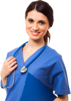 a nurse smiling